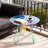 Acrylic Side Table Iridescent Rainbow Paetynn Triangle Legs-258310736