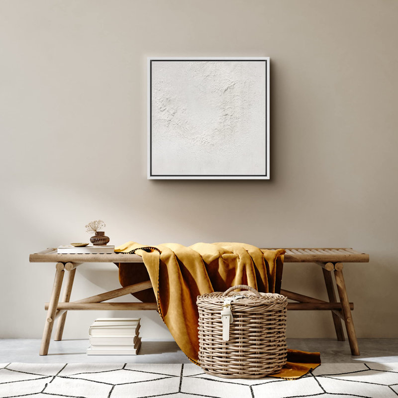 Gray Grunge Pastel Paint Stroke Abstract Shapes Modern Art Decorative Minimalism Relax/Calm, Blanc