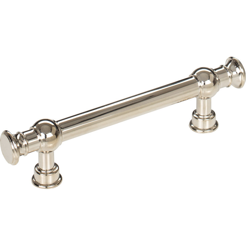 Regent's Park Bar / Handle Pull, 3 3/4" Center to Center, Polished Nickel