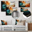 Planète vagues orange et or IV - art mural abstrait en métal MT137175-939216458