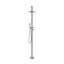 Système de douche autoportant 88,5 po en acier inoxydable pour l'extérieur avec douche à main-127663237