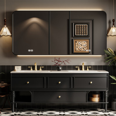 French style retro bathroom cabinet.