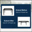 Table de salle à manger d'extérieur carrée extensible en aluminium, 90 cm de largeur x 135 à 269 cm de longueur