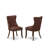 5-Pc Dining Room Set Include a Round Table and 4 Burgundy Polyester Fabric Upholstered Chairs with Button-Tufted Back, Antique Walnut-1496369328-1496369330-1507474121