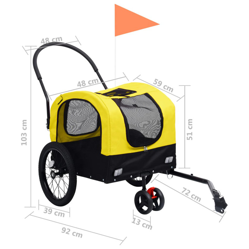 Lutton Collapsible Pet Carrier, Yellow/Black