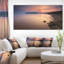 « belle soleil over tranquil sea », reproduction de photo sur toile tendue-19242550