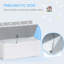 Germund Zoomie 2 In 1 Wooden Toy Box Kids Storage Bench with Safety Rod Grey