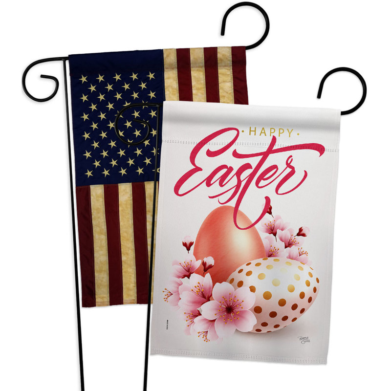 Double Sided 18.5'' H x 13'' W Polyester Easter Garden Flag