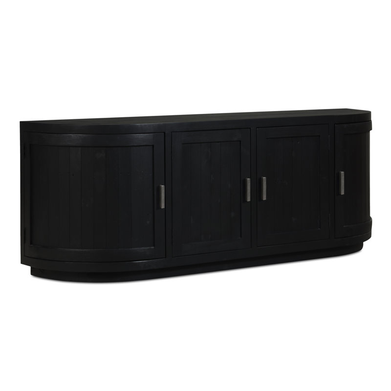 Rudi Solid Wood TV Stand, Black