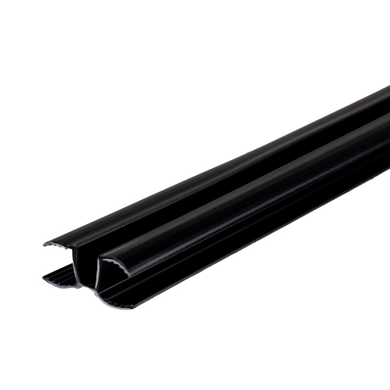 Charnière de panneau en polypropylène noir de 1/2 po Outwater - longueurs de 72 po - paquet de 18 - connecteur de panneau flexible pour meubles, présentoirs et projets de bricolage