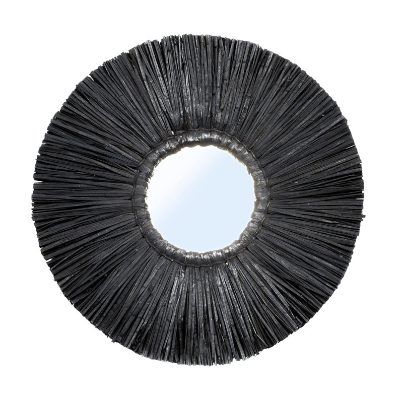 Alang Shell Flat Mirror, Black