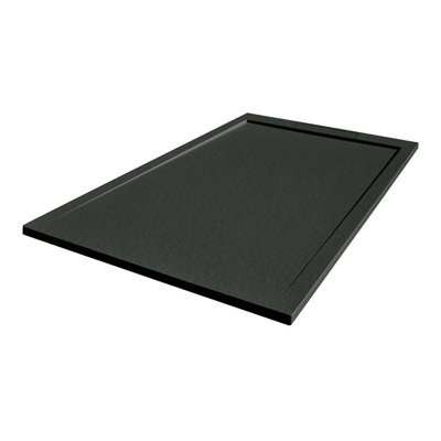  White 1600X800 Slate Effect Shower Tray