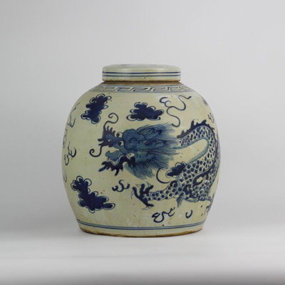 Handcrafted Porcelain China Ginger Jar
