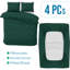 Onorino Luxury 4-Piece Dyed Duvet Set with Pillowcases or Fitted sheet (4 in 1)-2063012535-2063012521