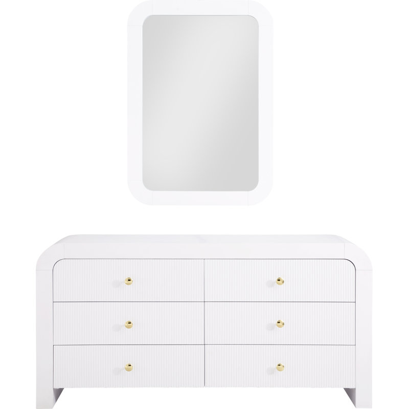 Miroir Alessondra, Blanc