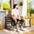 Outdoor Glider Chair, Patio Glider with Steel Frame, Mixed Brown