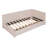 Upholstered Daybed With 2 Storage Drawers Twin Size Sofa Bed Frame No Box Spring Needed, Linen Fabric-2011776564