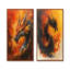 Ensemble de 2 pièces d'art mural orange et jaune braises-1296242337-1296242395
