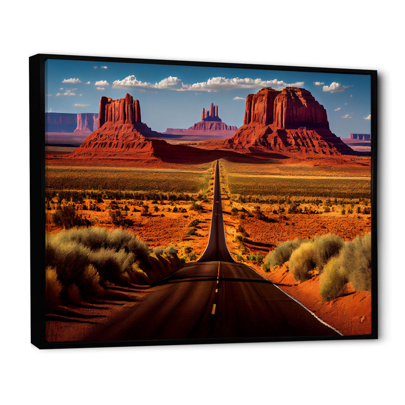 Monument Monument Navajo Spirit - paysages, impressions d'art mural, Cadre flottant noir, H 12 po x l 20 po x P 1 po