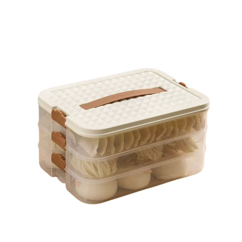 Contenant alimentaire 3 couches avec couvercle crème