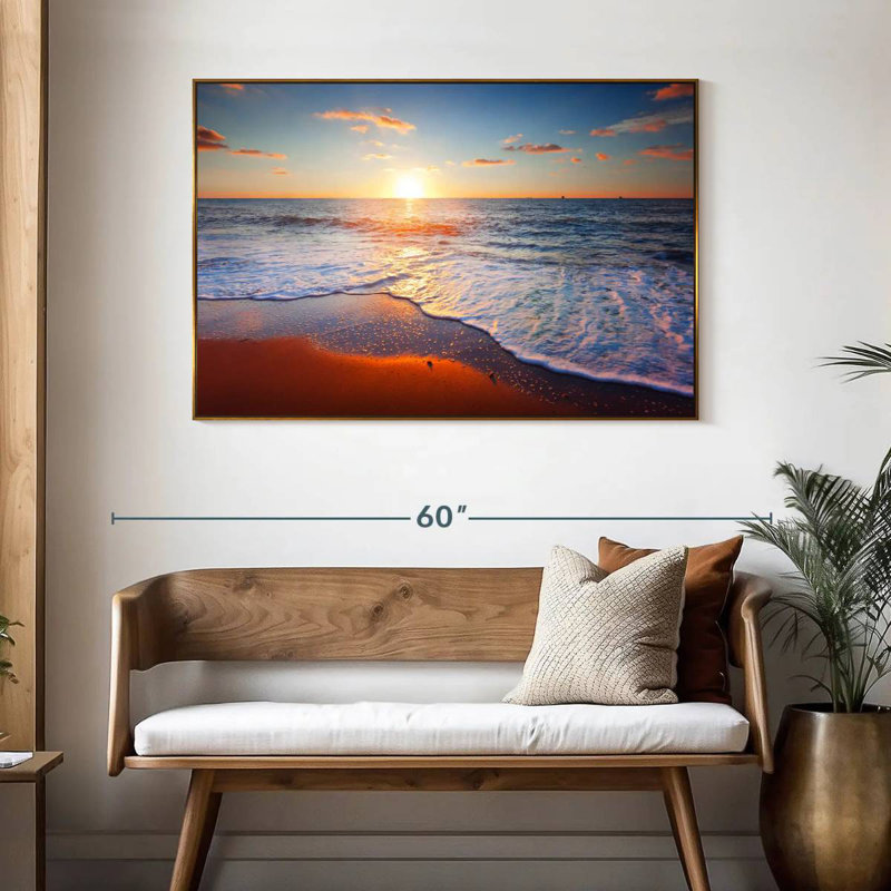 Siesta Maulik, 46 po x 31 po, Cadre flottant doré