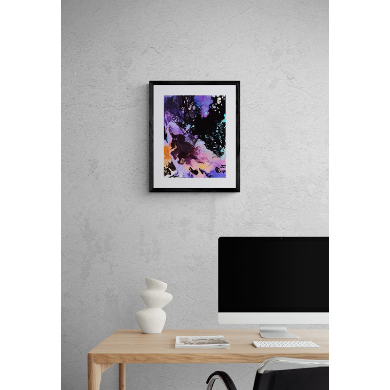Abstract Composition 1024 Print by Angel Estevez, 32" H x 24" W, Black Framed Canvas