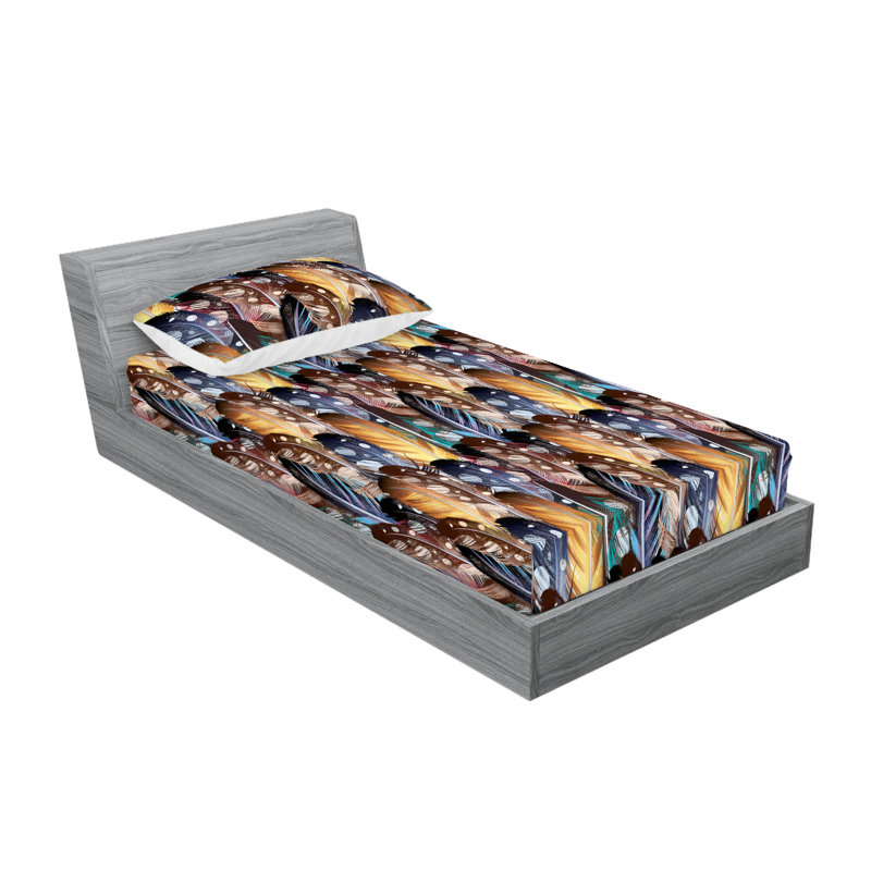 Drap-housse et taies décoratives 3 pièces Ambesonne, Twin XL Sheet Set with 1 Pillowcase