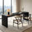 Modern Rectangular Black Solid Wood Desks-1872707455
