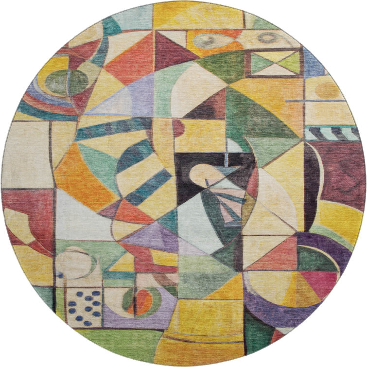 Premium Machine Washable Lubbers AMF1758 Abstract Rug