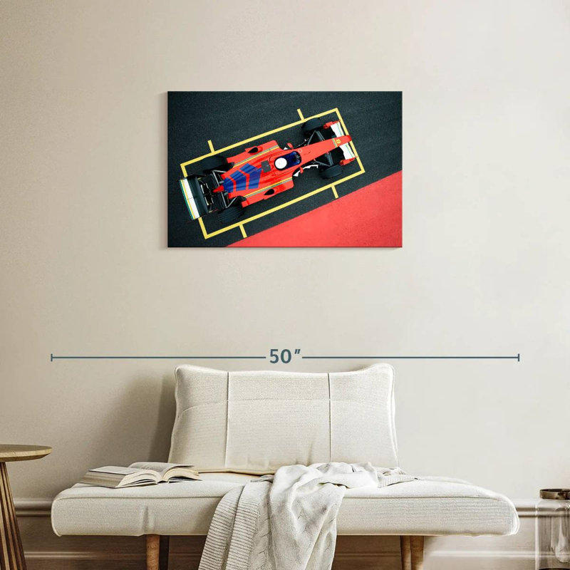 Voiture de formule rouge Mehar, H 20 po x l 30 po