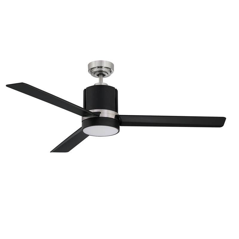 Zarena 52'' Ceiling Fan with LED Lights, Black