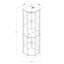 Vitrine de coin lumineuse 6 tablettes avec tablettes réglables en verre trempé et dossier en miroir-468286955
