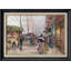 Art de scène de marché de Paris, images de salon, impression d'art sur toile encadrée.-1902277235-1902277247