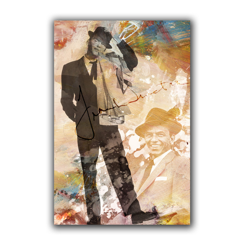 Iconic Frank Sinatra - reproduction d'impression sur verre, H 16 po x l 12 po x P 0,75 po