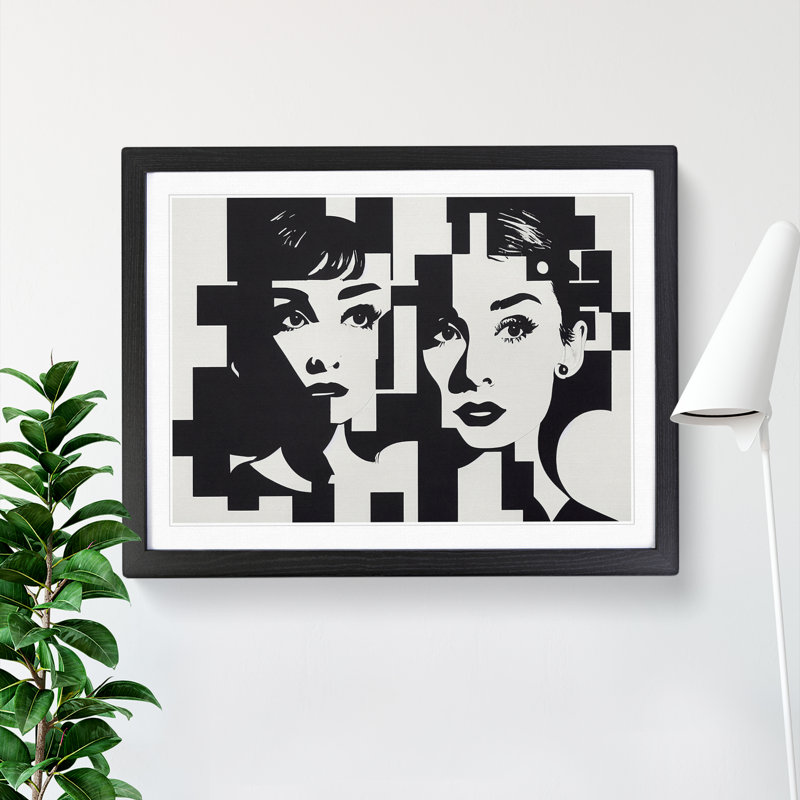 Abstract Women - Framed Print, Black, 25cm H x 34cm W x 2cm D