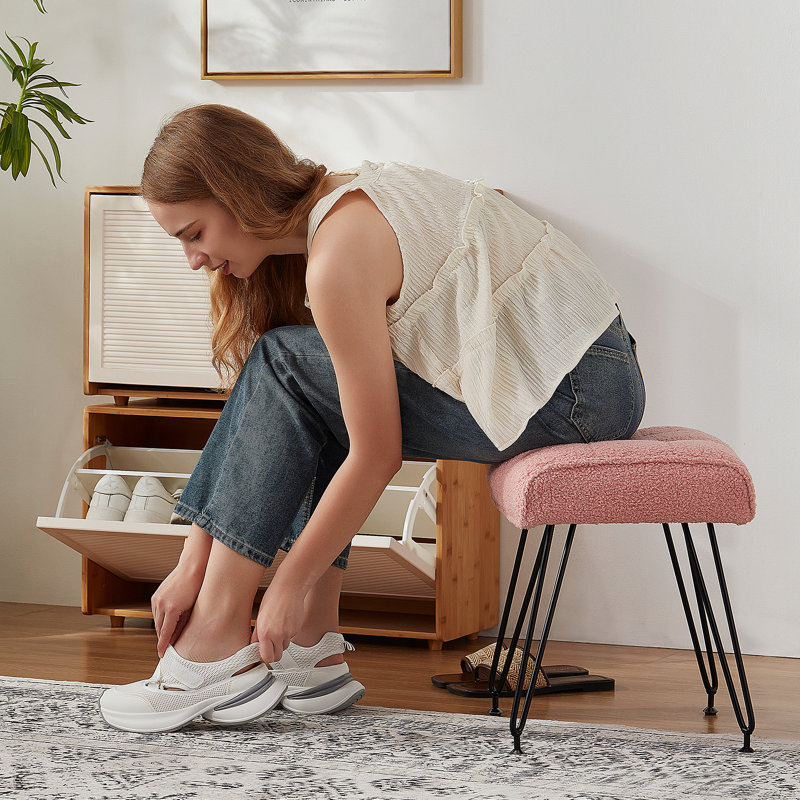 Tabouret de meuble-lavabo 17 po, Rose