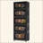 Black,19.69" Side Wide Folding Storage Cabinet ,5 Tiers,19.69"×11.81"×50.00",Collapsible Storage Bins With Magnetic Door, Plastic Storage Cabinet With Wheels-1475321240