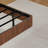 Floating Bed Frame For Queen Bed, Walnut - Colored, Led Lighting System, Wave Curve Wood Panel, Heavy Duty Metal Support, Invisible Design, Color Changing Lights, Stable Load Bearing Size With-1024157418-1024157419