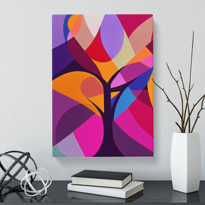Ariock Plum Tree Orphism - Wrapped Canvas