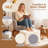 Upholstered Round Pouf Ottoman And Square Foot Rest-1462398299
