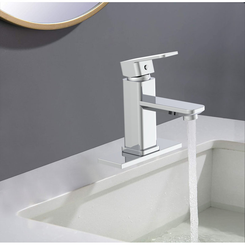 Mounting / Installation Required Single-handle Bathroom Faucet with Drain Assembly, Chrome