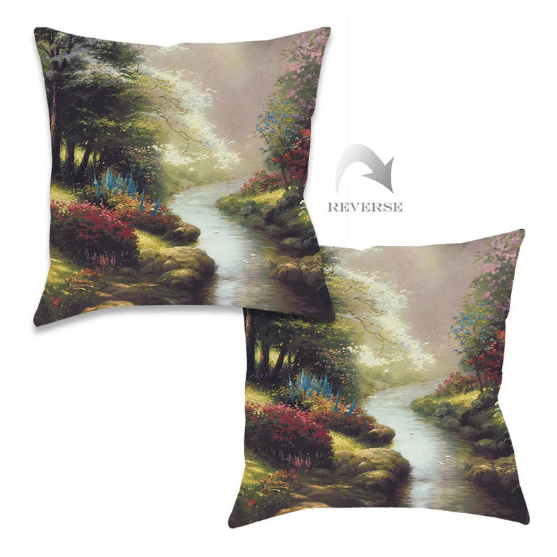Coussin décoratif Thomas Kinkade Petals of Hope