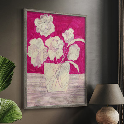 Fuchsia Arrangement I, reproduction encadrée - bois massif