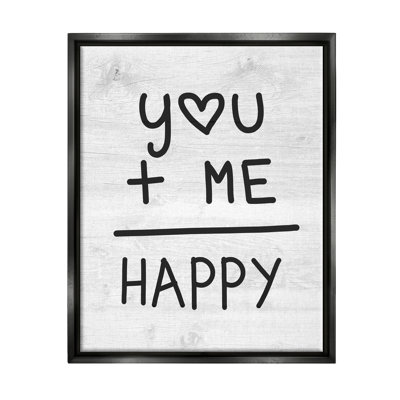 " You + Me = Happy Romantic Phrase " by Lil' Rue