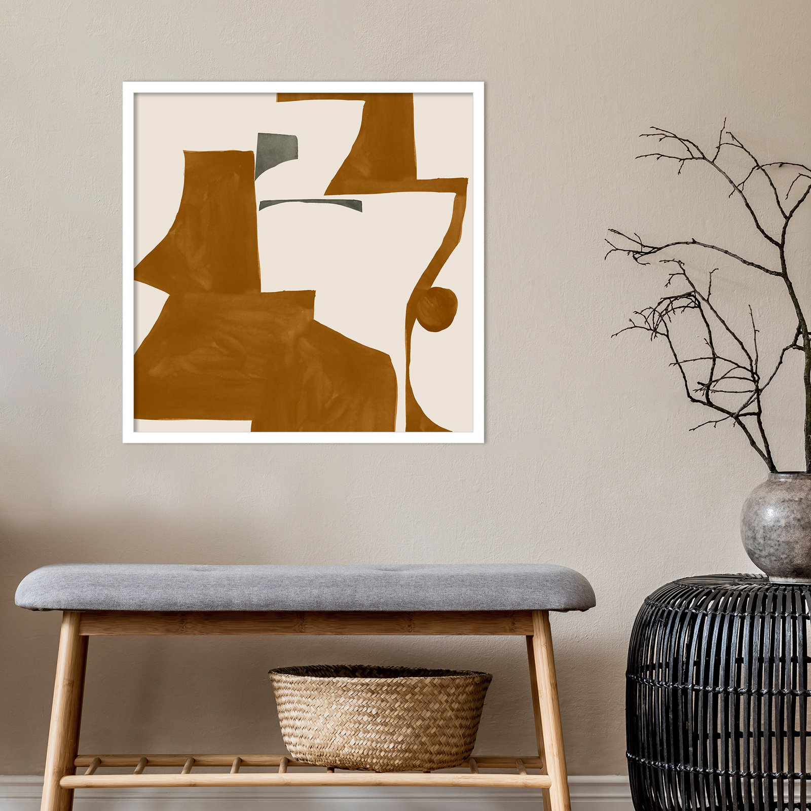 Forecast I Print by Sozi, White, 25" H x 25" W x 1" D