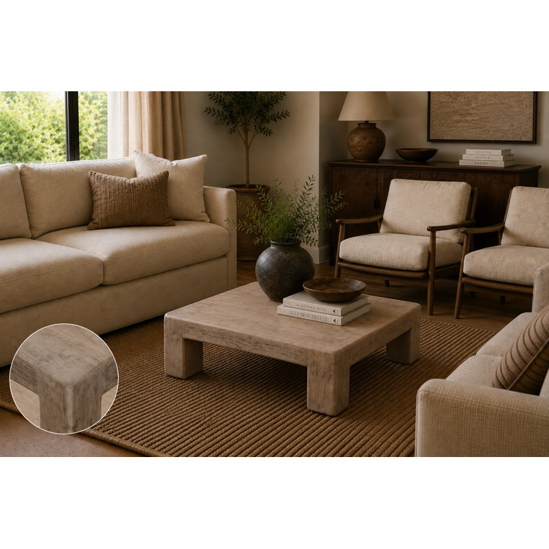 40" Square Ravello Coffee Table Weathered