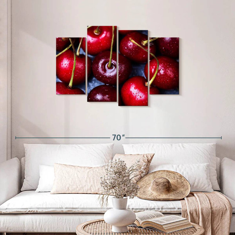 Yarlin Ripe Red Cherries, 27" H x 43" W