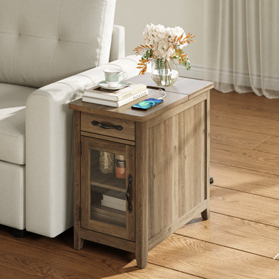 Callison Aneshia End Table with Storage and Charging Station