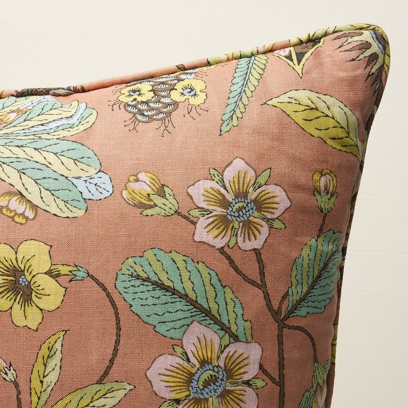 Roca Redonda Linen Throw Square Pillow Cover & Insert