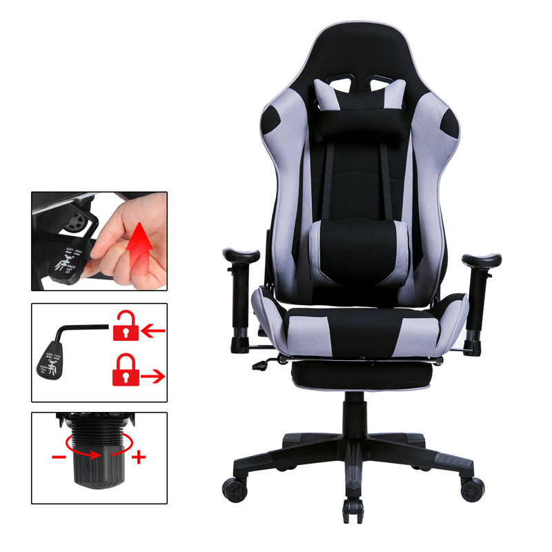 Racing Chair, Grey/Black